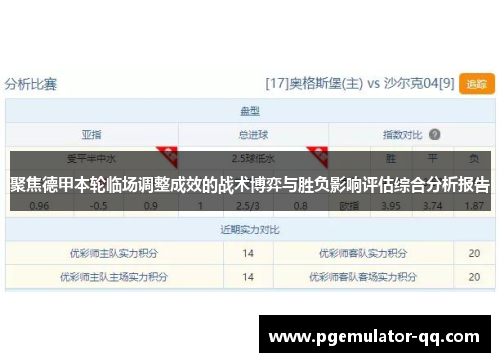 聚焦德甲本轮临场调整成效的战术博弈与胜负影响评估综合分析报告 聚焦德甲本轮临场调整成效的战术博弈与胜负影响评估综合分析报告